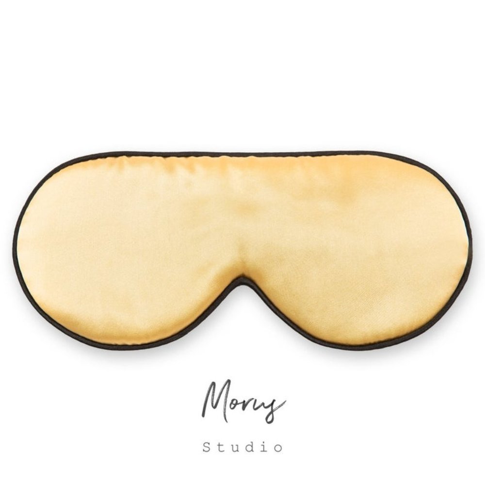 100% Mulberry Silk Sleep Mask,Breathable,Champagne